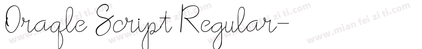 Oraqle Script Regular字体转换